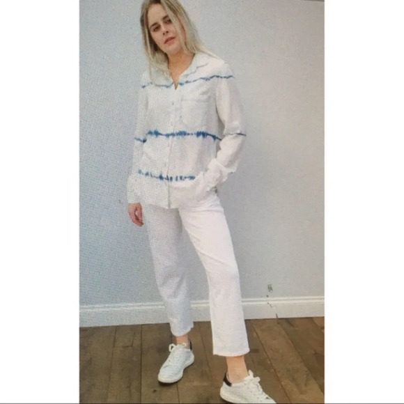 New*‎ Bella Dahl Tie Dye Stripe Shirt - Picture 6 of 8